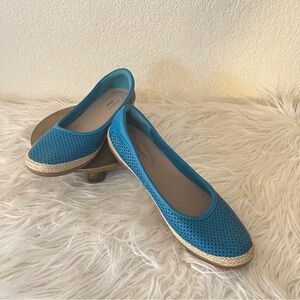 Clarks Collection Leather Espadrilles Danelly Adira Flats Turquoise